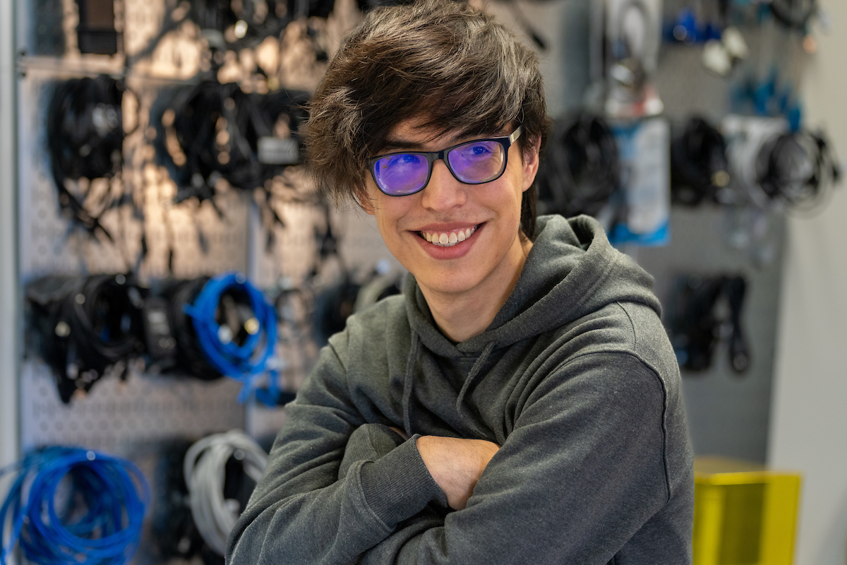 Young Man in Server Room